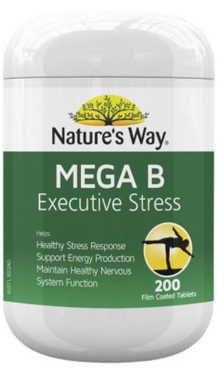 Natures Way - Mega B -  Energy Boost Tablets 200   sku7627