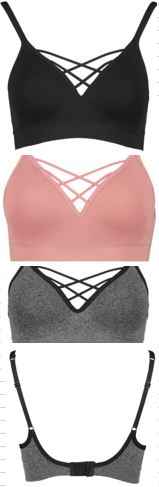 Strappy -T-Shirt wire free - seam free Bra  Sku-6203