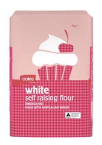 White Self Raising Flour  (with baking or raising powder) - 2kg - Australian Wheat    sku7415