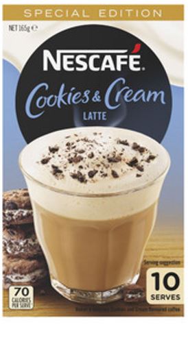 Nescafe Cookies & Cream Coffee Sachet  10pk 165g (Limited Edition)   sku8017