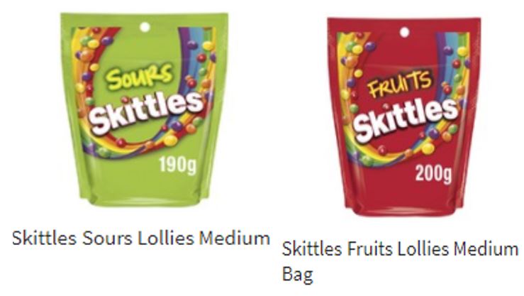 Skittles -fun share lollies - (pack of 2)    200g & 190g    - Fruits, Smoothies, Wildberry, Sours   sku8008