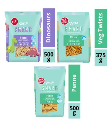 Vetta - Smart Fibre Penne/ Dinosours / Penne Pasta 500g  500g 375g  (pack of 2)   sku7412