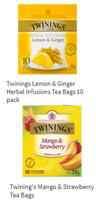 Twinings - Herbal Infusions Tea Bags 10 pack - various Blend  sku8200