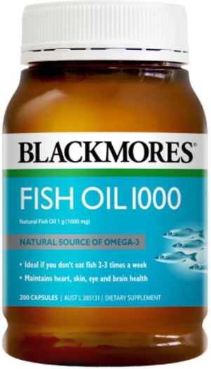 Blackmores Fish Oil 1000mg Capsules  200 caps   Sku 7628