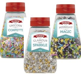 Queen  Sprinkles  ( Queen- Unicorn Confetti or-Glamour & Sparkle or  Midnight Magic Sprinkles) 115g   sku7507