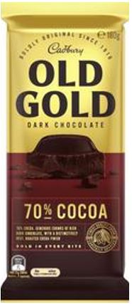 Cadbury- Old Gold (Dark Chocolate Block) - Original dark , Roasted Almonds & 70% Cocoa 180g (pack 3)   sku8010