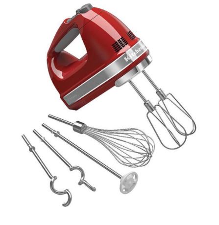 KitchenAid -(Artisan) 9 Speed Hand Mixer   - 220-240v   (black, red, almond) sku po-200