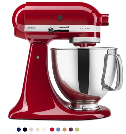 KitchenAid   - KSM150 (Artisan) Stand Mixer  -  4.8 L bowl with handle -  Energy efficient 300 watt motor   sku po-201