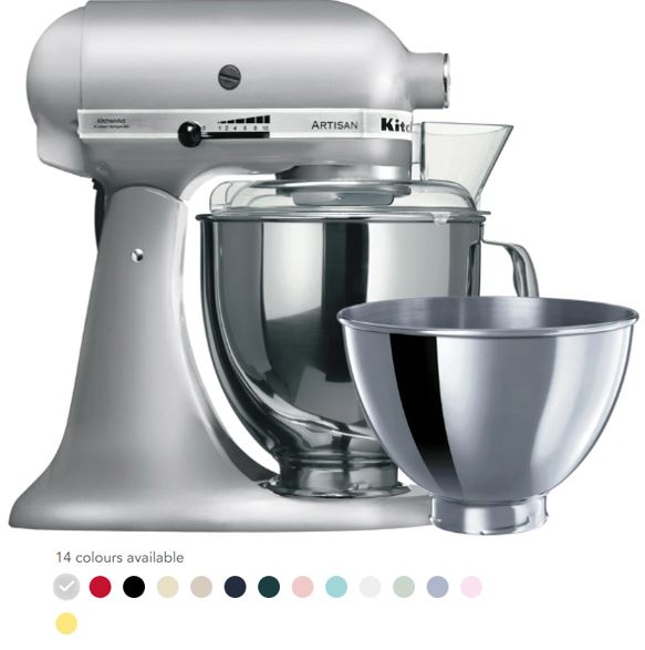 KitchenAid  - 4.8L  (Artisan)  Stand Mixer KSM160 2 bowls included (4.8L & 2.8L) 300w  sku po-203