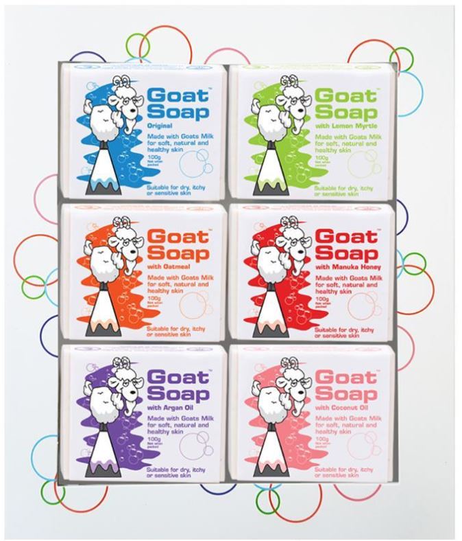 THE GOAT - Soap Bar - pack of 6  of 6 different natural scent 100g each  pc3104