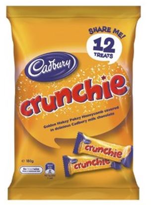 Cadbury -  Crunchie Chocolate Bar with golden honeycomb  Multipack 12 Treats  (pack of 2) sku 8001