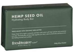 Freshwater farm Australia - Hemp Seed Oil Hydrating Body Bar 200g  Green pc3103