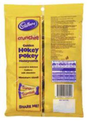 Cadbury -  Crunchie Chocolate Bar with golden honeycomb  Multipack 12 Treats  (pack of 2) sku 8001