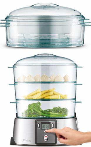 Breville - Quick Steam Digital Food Steamer  -3 steaming basket    sku-po205