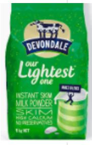 Devondale SKIM Milk Powder - Australian - 1kg     sku7500