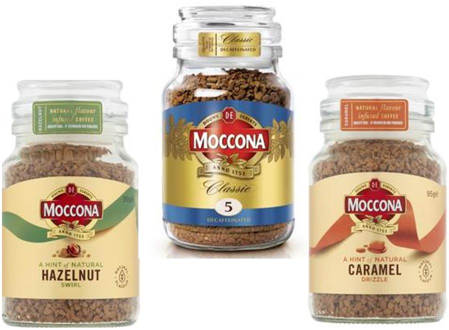 Moccona - Hazelnut / Caramel / Decaf / Classic / Dark Roast  - Infused freeze dried Coffee  95g  to 100g (Pack of 2) sku7750   (pack of 1) sku 7751