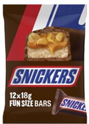 Mars / MilkyWay /  Snickers -  Chocolate Medium Party Share Bag 12/18/12 Piece (pack of 3)  sku8000